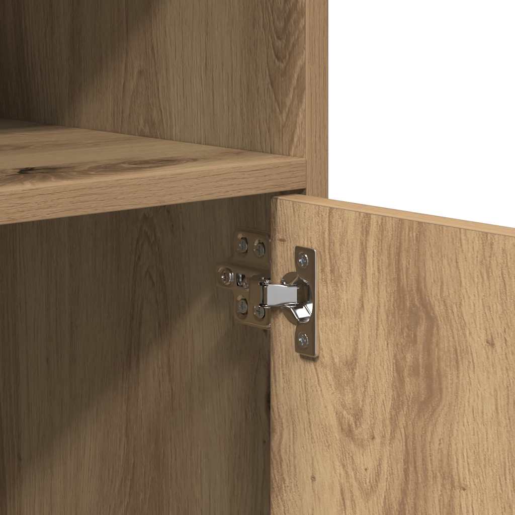 Armario con ruedas madera ingeniería roble artisian 60x48x81 cm