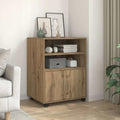 Armario con ruedas madera ingeniería roble artisian 60x48x81 cm