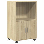 Armario con ruedas madera ingeniería roble Sonoma 55x40x91 cm