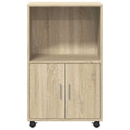 Armario con ruedas madera ingeniería roble Sonoma 55x40x91 cm