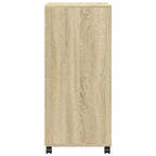 Armario con ruedas madera ingeniería roble Sonoma 55x40x91 cm