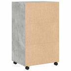 Armario con ruedas madera ingeniería gris hormigón 55x40x91 cm