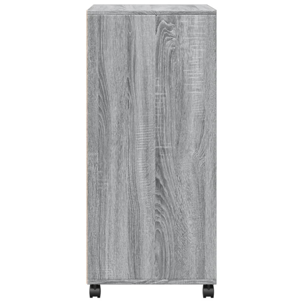 Armario con ruedas madera de ingeniería gris Sonoma 55x40x91 cm