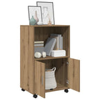 Armario con ruedas madera ingeniería roble artisian 55x40x91 cm