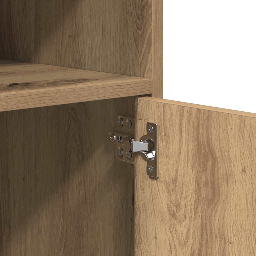 Armario con ruedas madera ingeniería roble artisian 55x40x91 cm