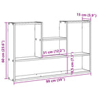 Estante de pared blanco 99x15x60 cm madera de ingeniería