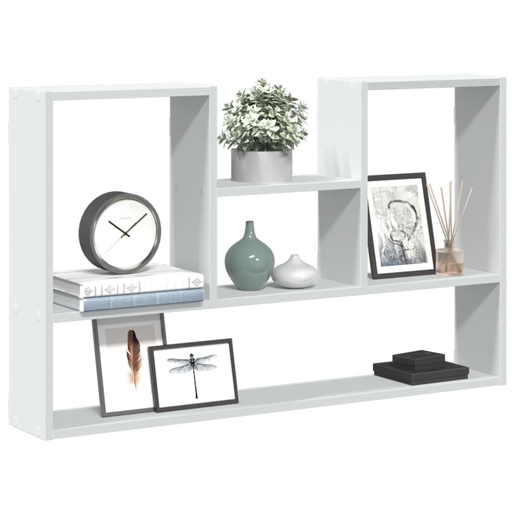 Estante de pared blanco 99x15x60 cm madera de ingeniería