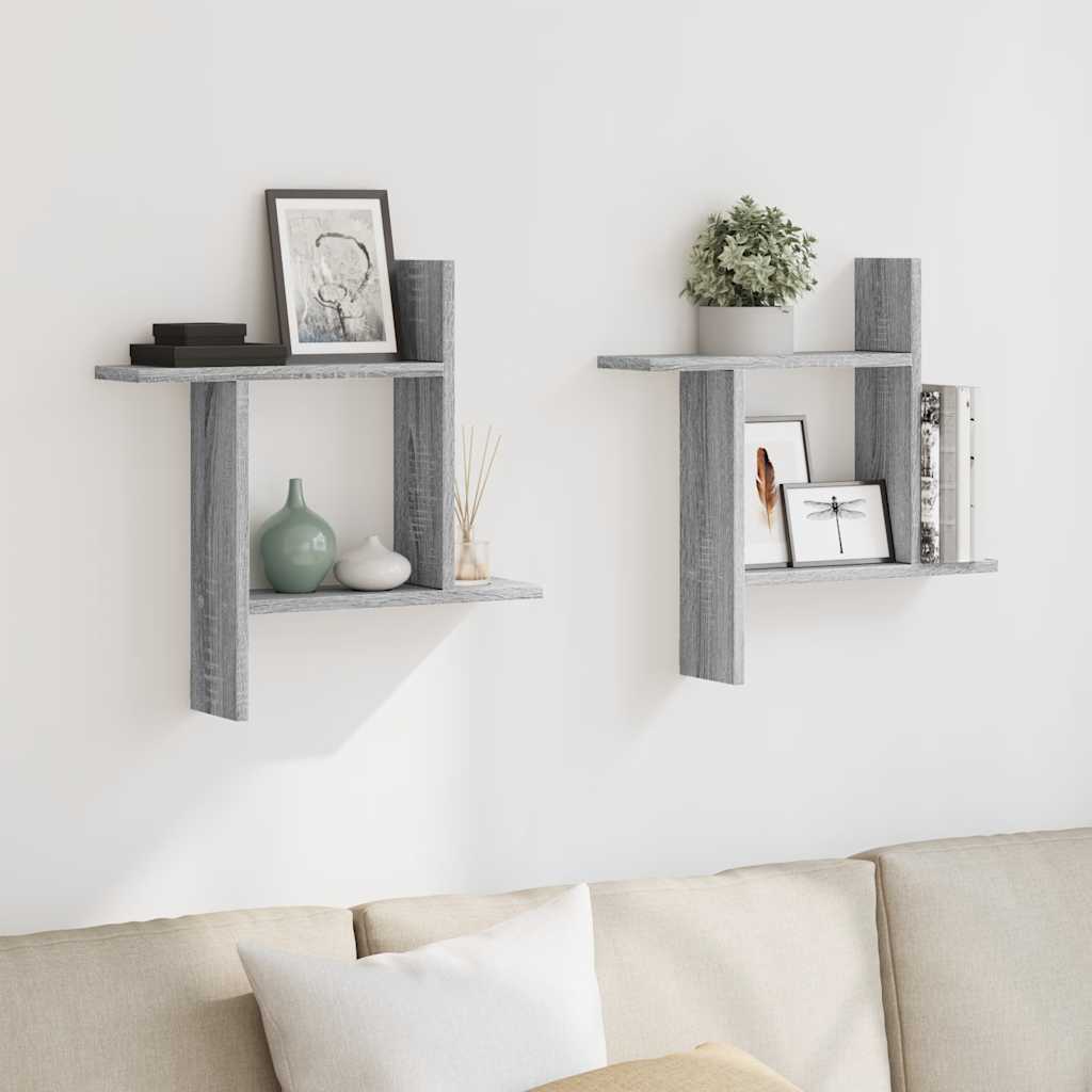Estante de pared roble negro 90x16x78 cm madera de ingeniería