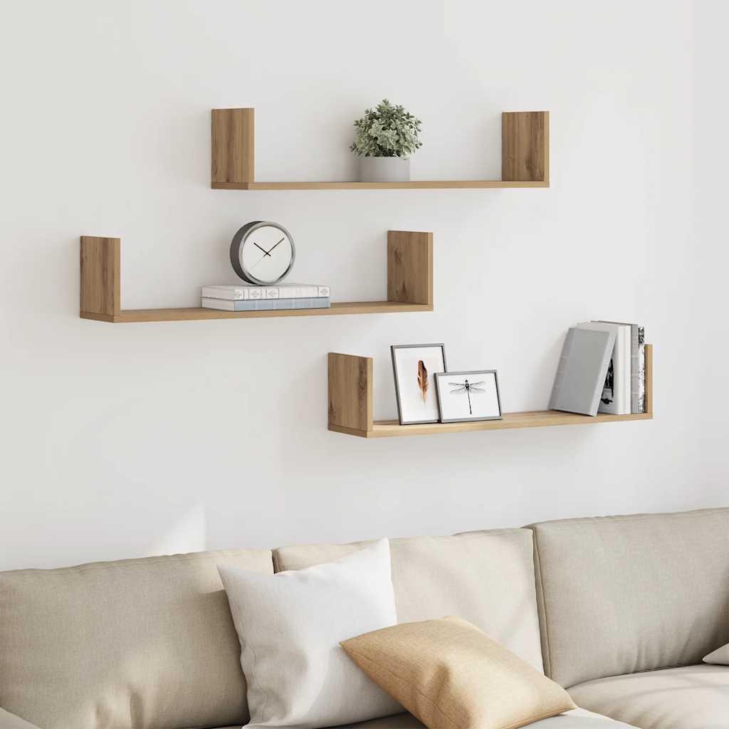 Estante de pared roble negro 90x16x78 cm madera de ingeniería