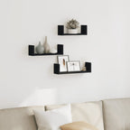 Estante de pared 2 uds madera ingeniería gris Sonoma 38x12x38cm