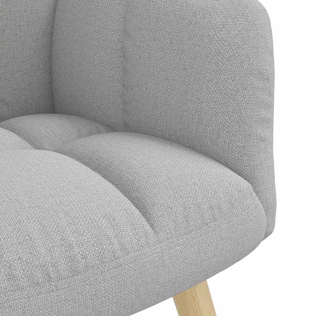 Sillón de relax con reposapiés tela gris nube