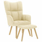 Sillón de relax con reposapiés tela gris nube