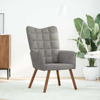 Silla de relajación de terciopelo gris claro
