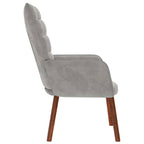 Silla de relajación de terciopelo gris claro