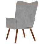 Silla de relajación de terciopelo gris claro