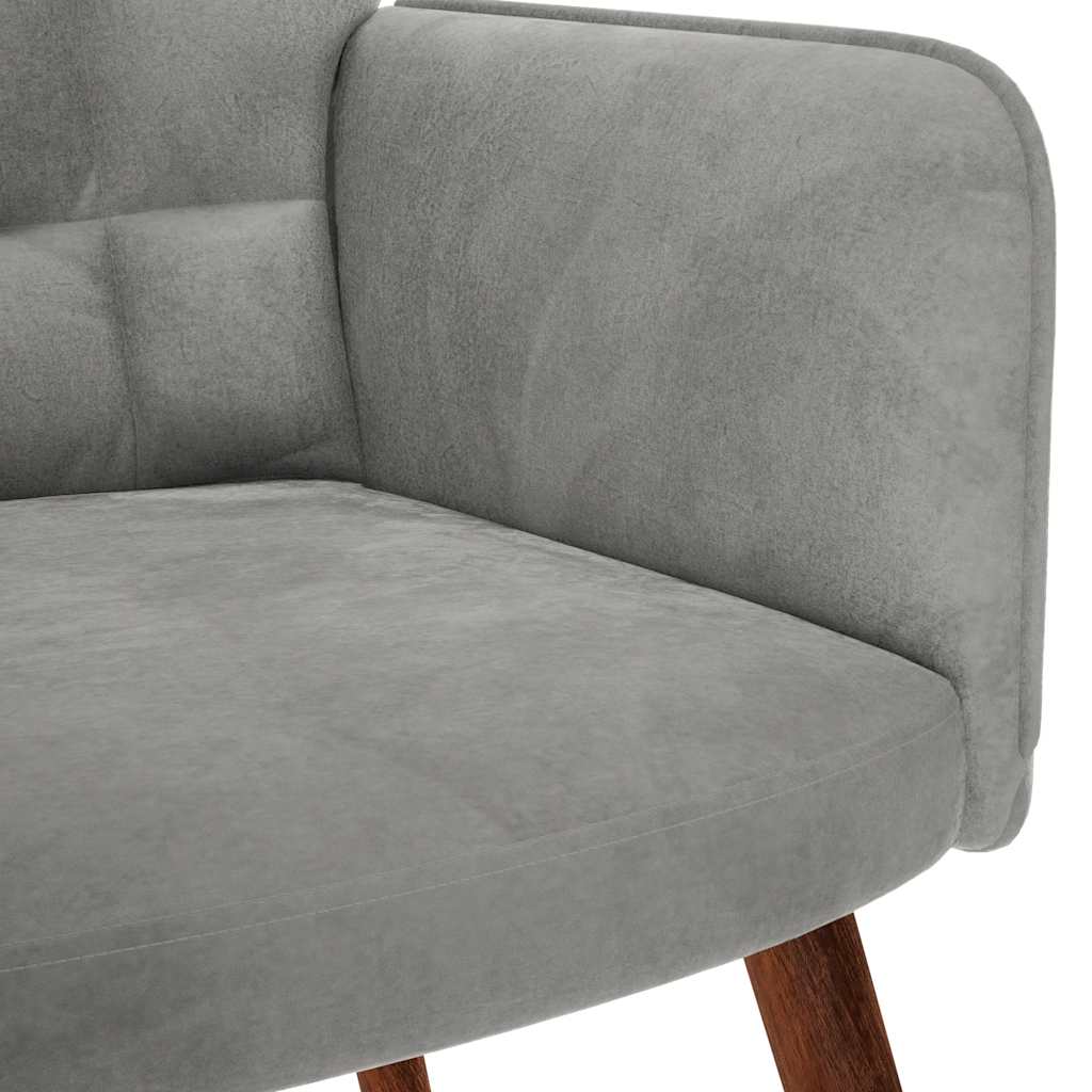Silla de relajación de terciopelo gris claro