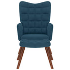Sillón de relax con reposapiés terciopelo azul