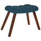 Sillón de relax con reposapiés terciopelo azul