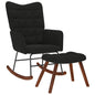 Cloud gray fabric rocking chair with footrest