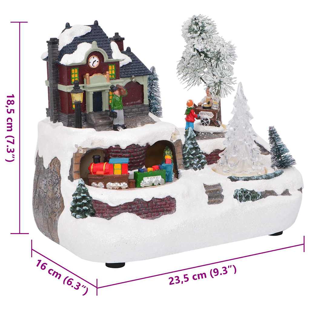Centro de Mesa Navideño Multicolor 23,5 x 16 x 18,5 cm Resina