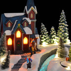 Decoración de Villa Navideña Multicolor 20,5 x 17 x 21 cm