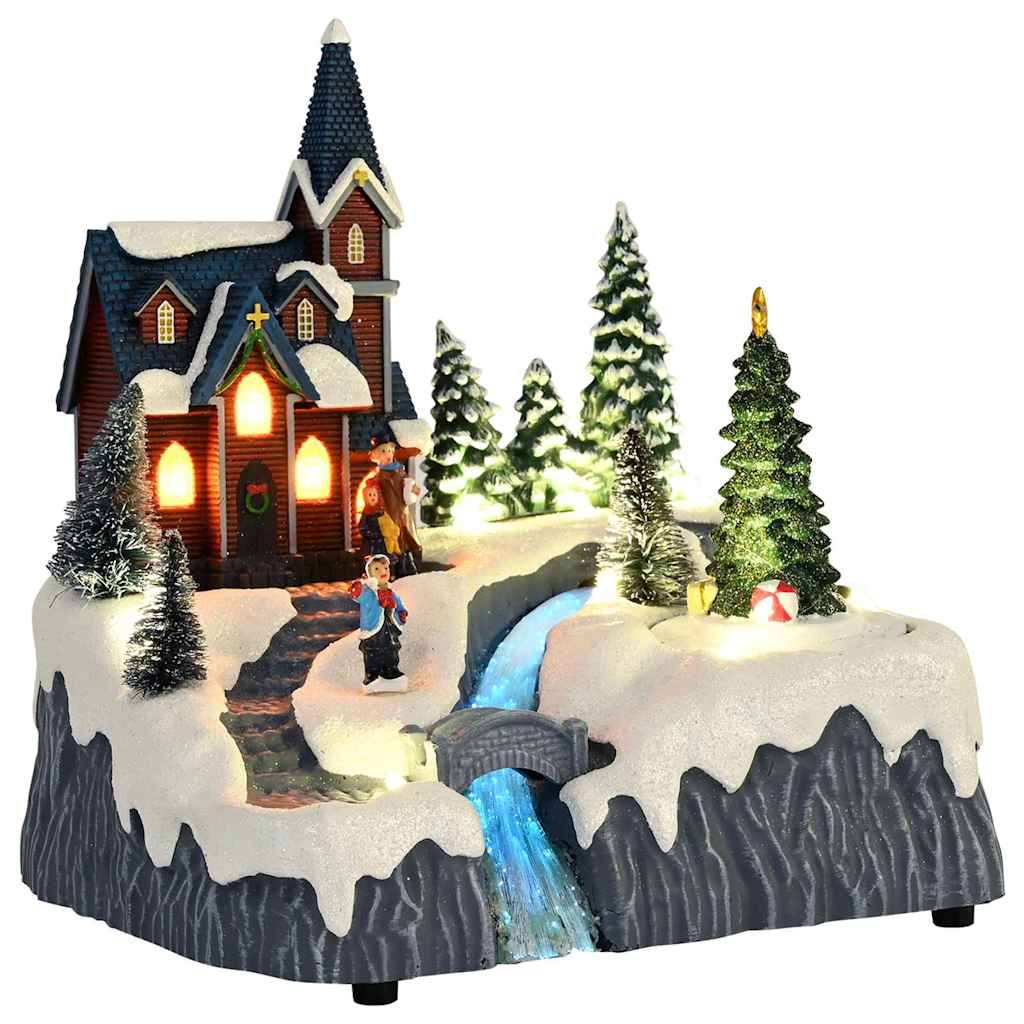 Decoración de Villa Navideña Multicolor 20,5 x 17 x 21 cm