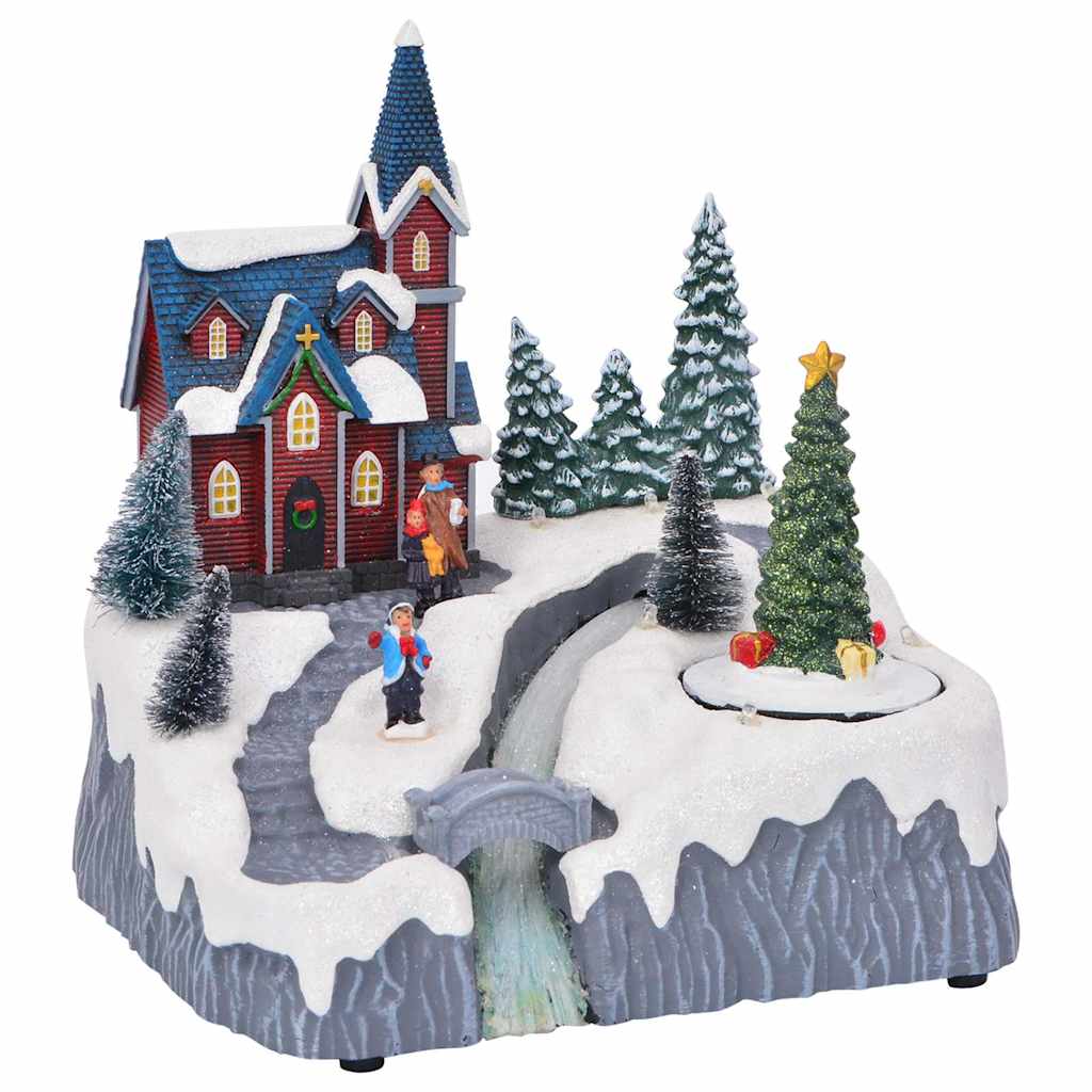 Decoración de Villa Navideña Multicolor 20,5 x 17 x 21 cm