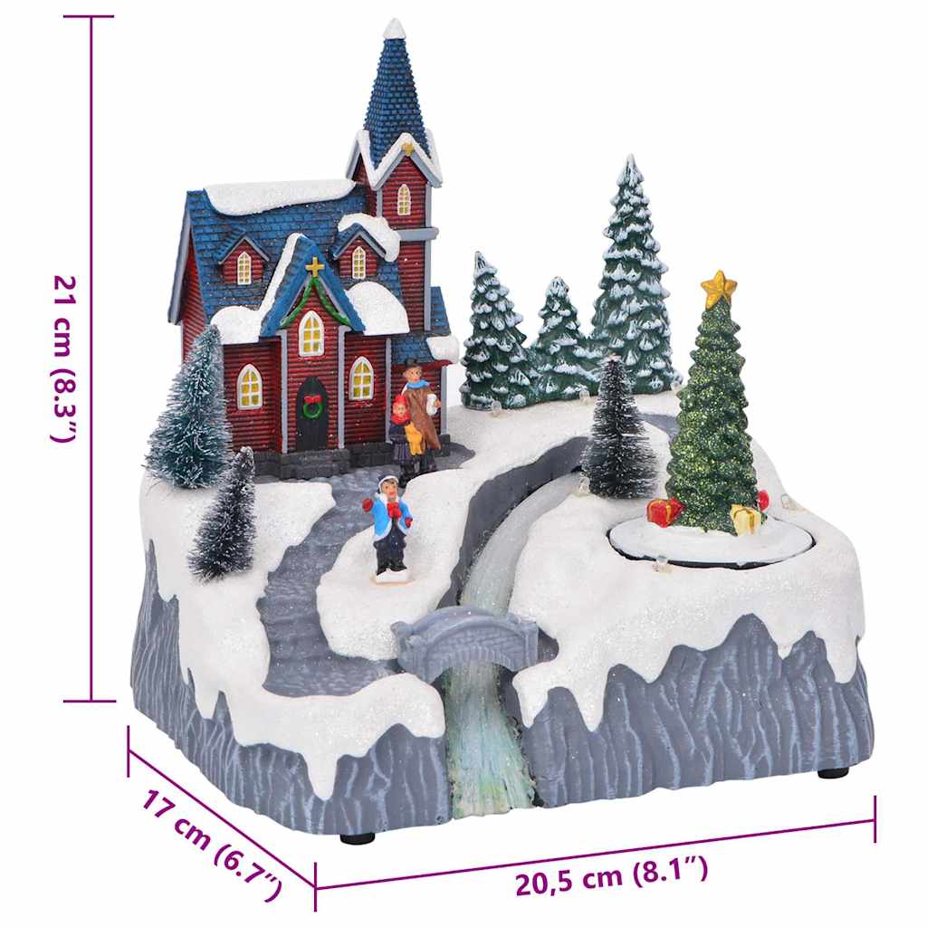 Decoración de Villa Navideña Multicolor 20,5 x 17 x 21 cm