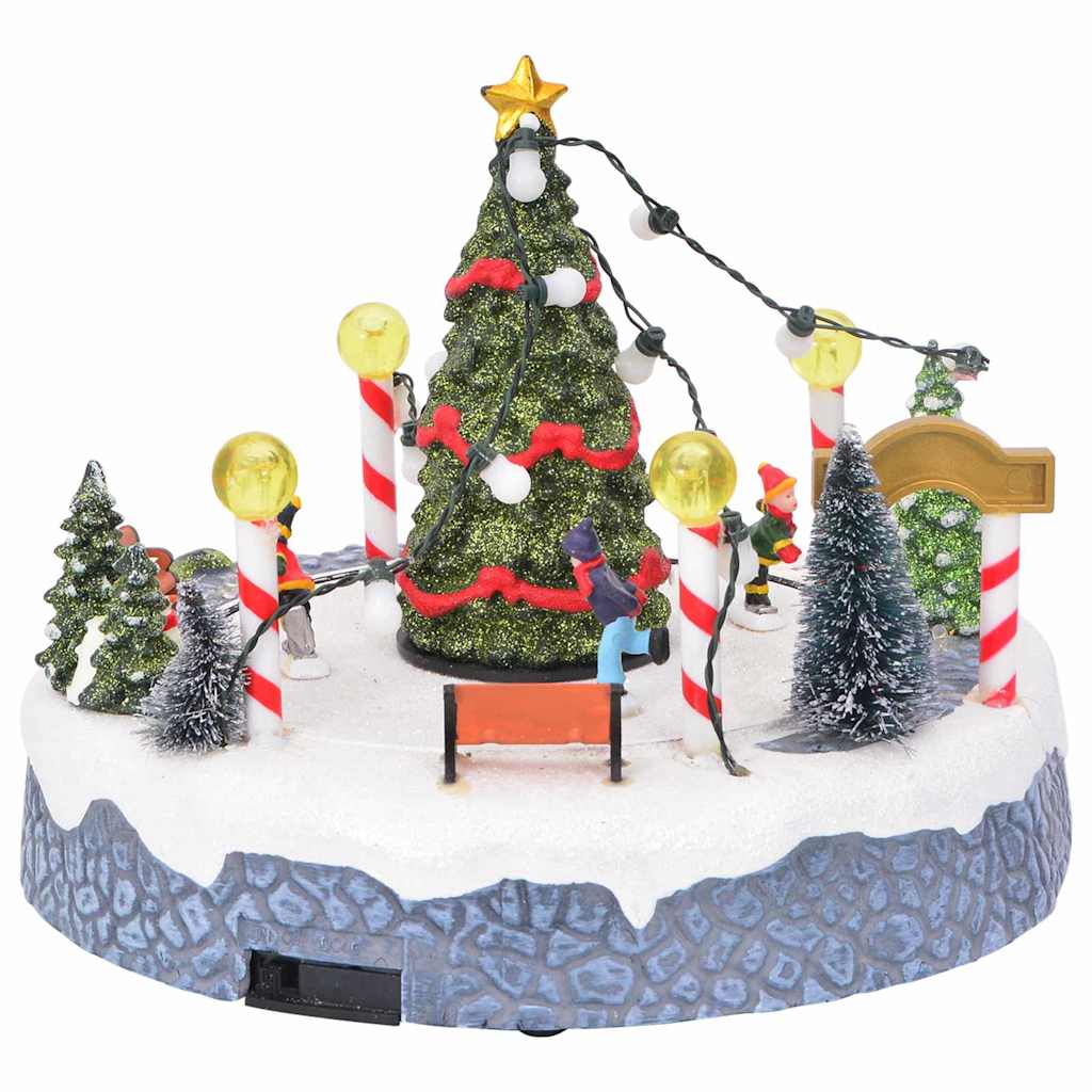 Decoración de Villa Navideña Multicolor 22 x 21,5 x 17 cm