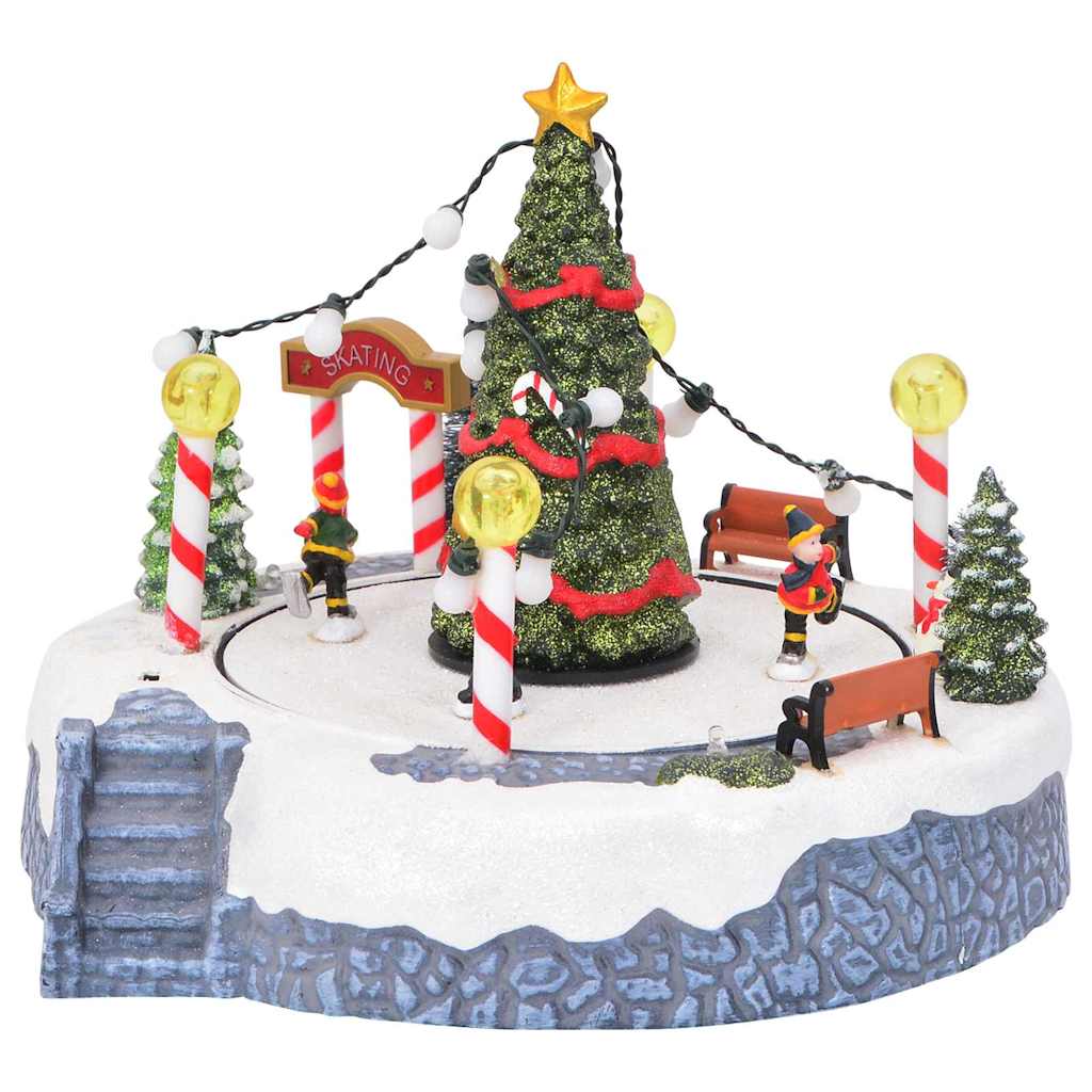 Decoración de Villa Navideña Multicolor 22 x 21,5 x 17 cm