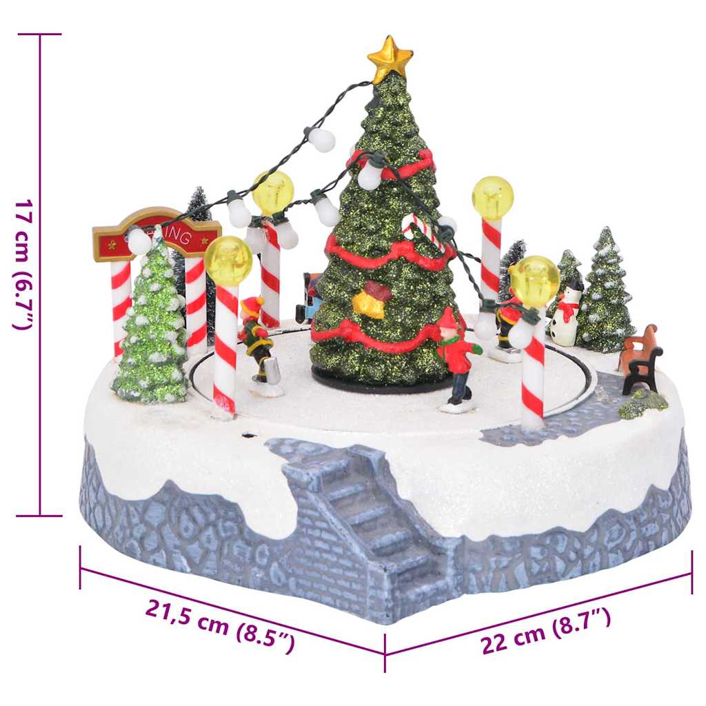 Decoración de Villa Navideña Multicolor 22 x 21,5 x 17 cm