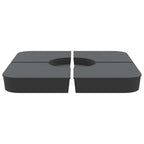 Juego bases de sombrilla 4 uds para parasol cruzado PP 100 kg