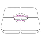 Juego bases de sombrilla 4 uds para parasol cruzado PP 100 kg