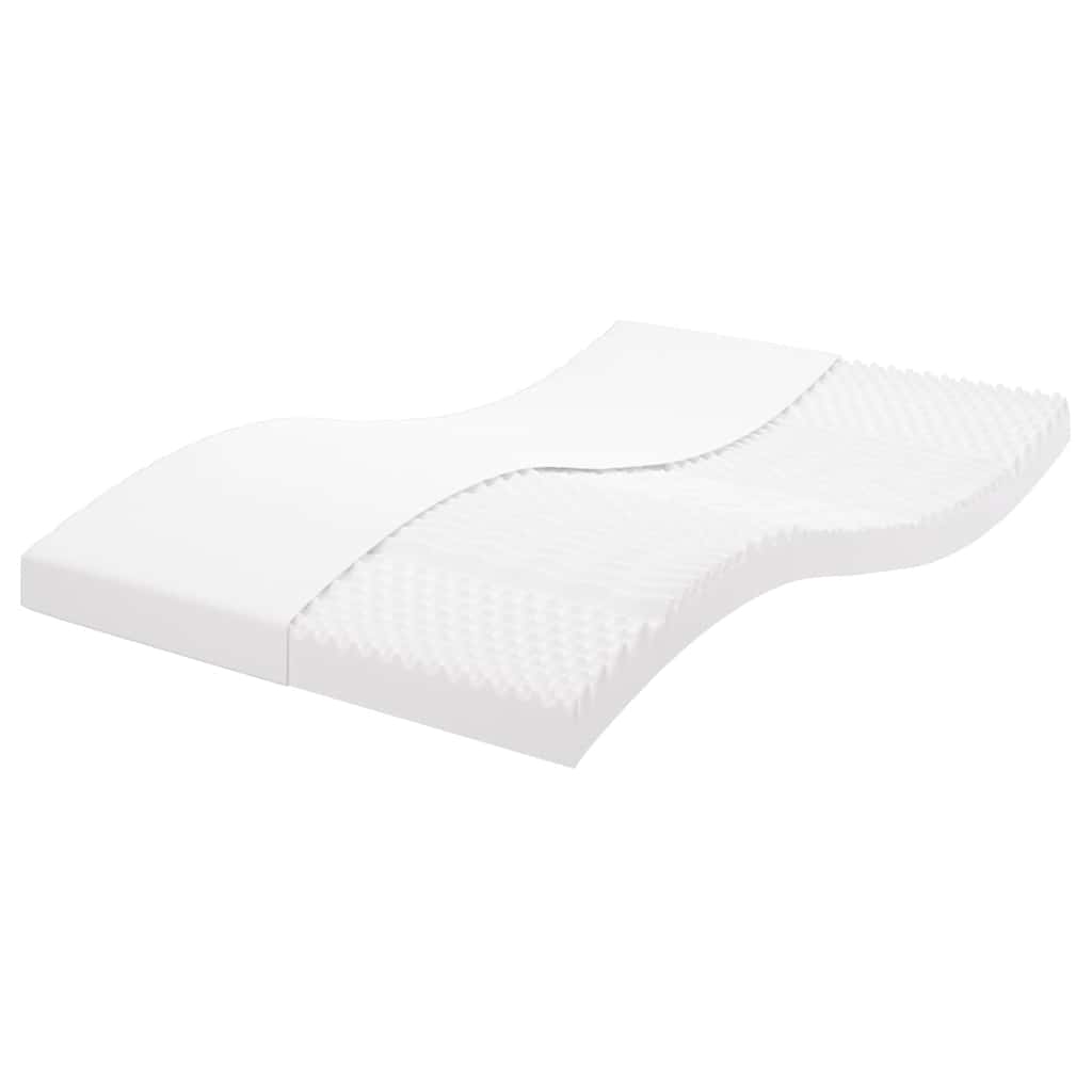 Colchón de espuma de 7 zonas dureza 20 ILD blanco 100x200 cm