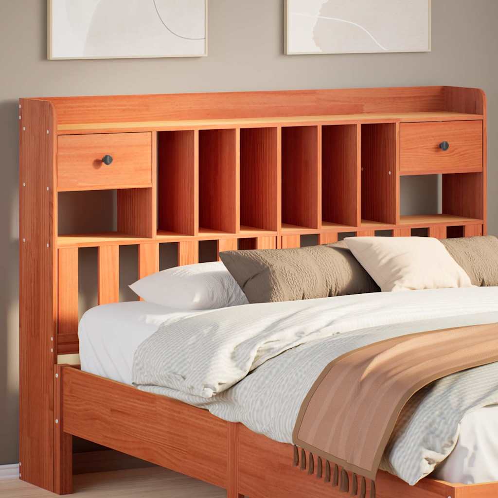 Cabecero 100 cm Madera Maciza Acacia y Hierro