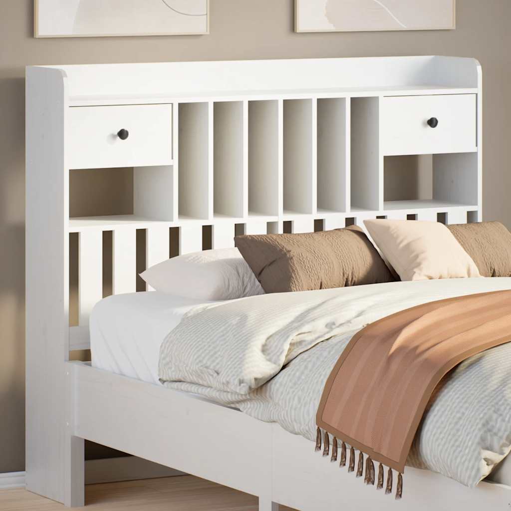 Cabecero 100 cm Madera Maciza Acacia y Hierro