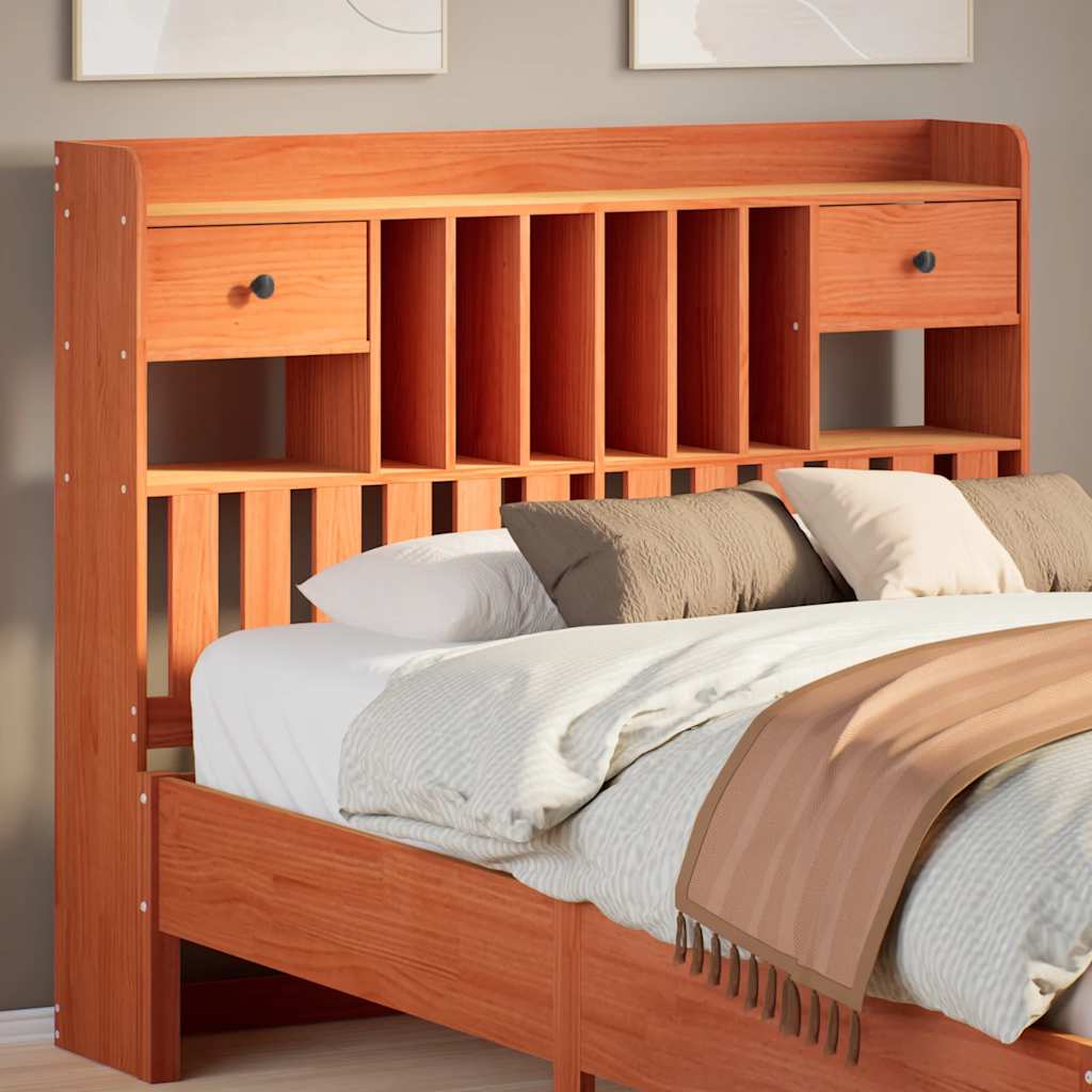 Cabecero 100 cm Madera Maciza Acacia y Hierro