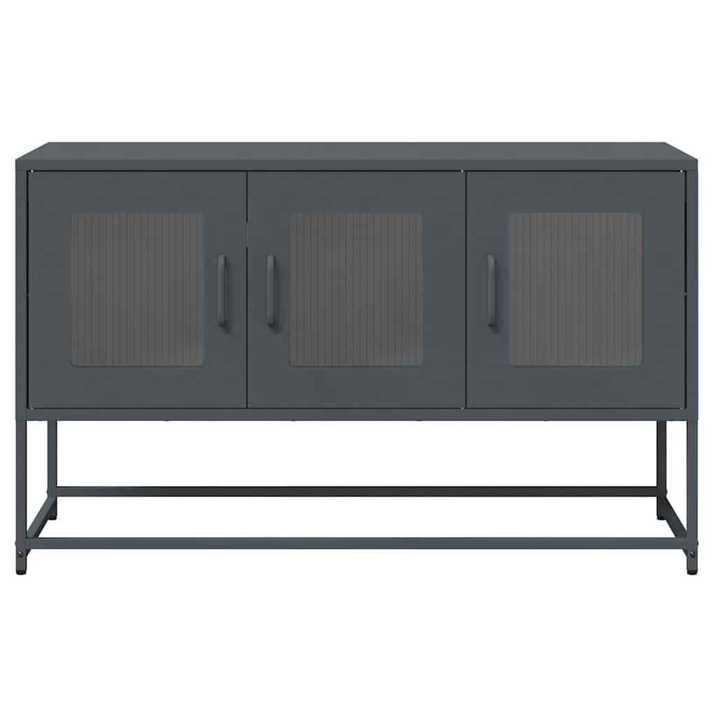 Mueble de TV acero laminado en frío antracita 100,5x39x60,5 cm