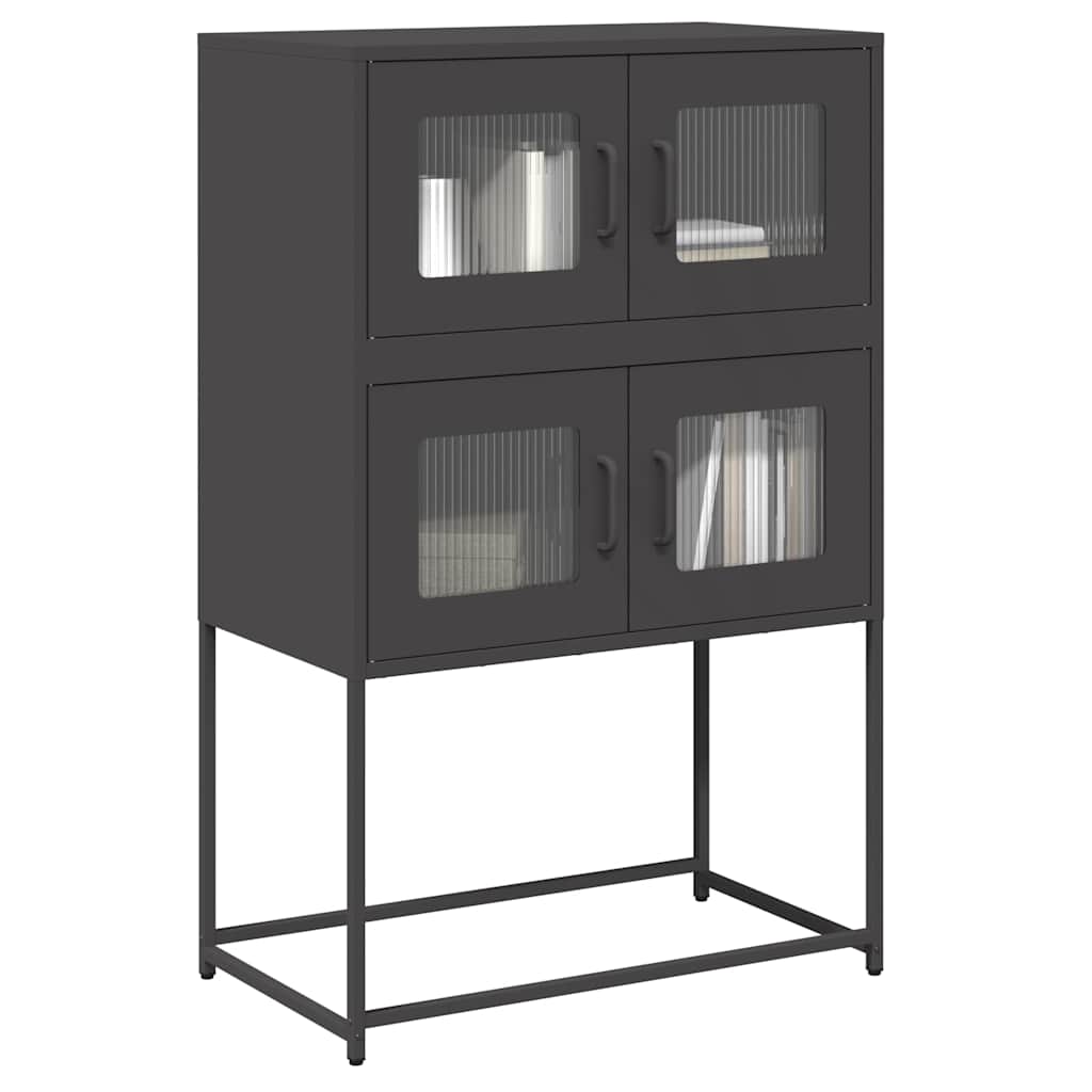 Aparador alto roble ahumado 29,5x34x119,5 cm Madera ingeniería