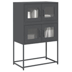 Aparador alto roble ahumado 29,5x34x119,5 cm Madera ingeniería