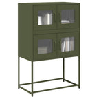 Aparador alto roble ahumado 29,5x34x119,5 cm Madera ingeniería