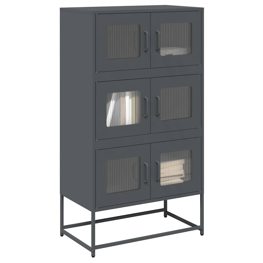 Aparador alto roble ahumado 29,5x34x119,5 cm Madera ingeniería