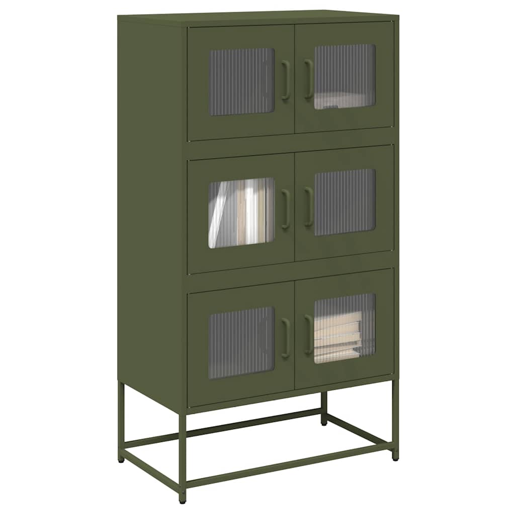 Aparador alto roble ahumado 29,5x34x119,5 cm Madera ingeniería