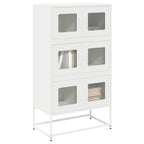 Aparador alto roble ahumado 29,5x34x119,5 cm Madera ingeniería