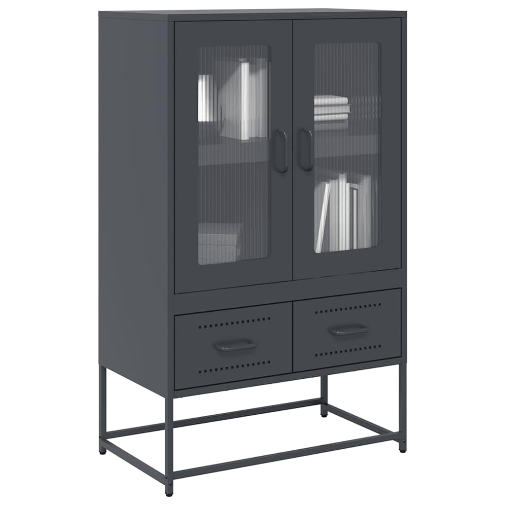 Aparador alto roble ahumado 29,5x34x119,5 cm Madera ingeniería