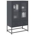 Aparador alto roble ahumado 29,5x34x119,5 cm Madera ingeniería