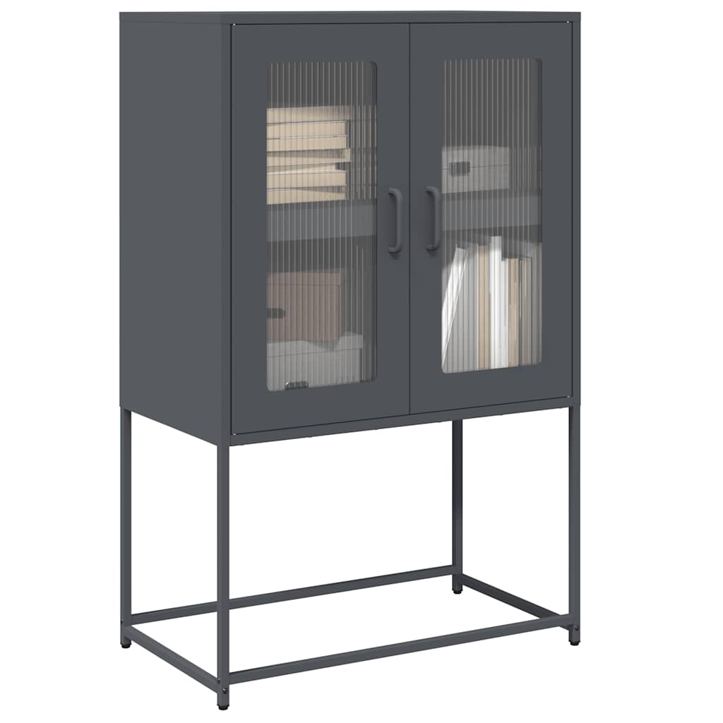 Aparador alto roble ahumado 29,5x34x119,5 cm Madera ingeniería