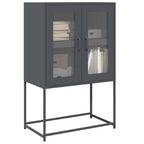 Aparador alto roble ahumado 29,5x34x119,5 cm Madera ingeniería