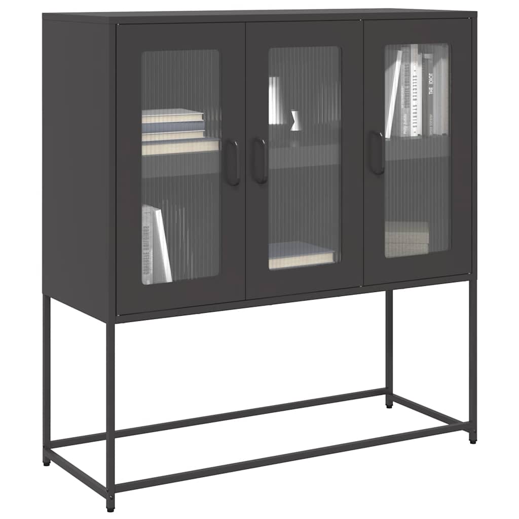 Aparador alto roble ahumado 29,5x34x119,5 cm Madera ingeniería