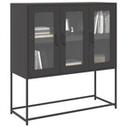 Aparador alto roble ahumado 29,5x34x119,5 cm Madera ingeniería